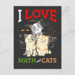 Funny Mathe und Cat Lover Tierwissenschaftlehrer Postkarte<br><div class="desc">Mathematik und Pet Lover Geschenk für Kätzchenbesitzer. Funny Mathe und Cat Lover Tierwissenschaftlehrer.</div>