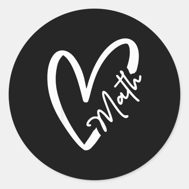 Funny Mathematician Teacher Kids Physicist I Love  Runder Aufkleber (Vorderseite)