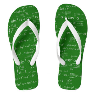Funny Mathematics Equations Chalkboard Mathematik Flip Flops