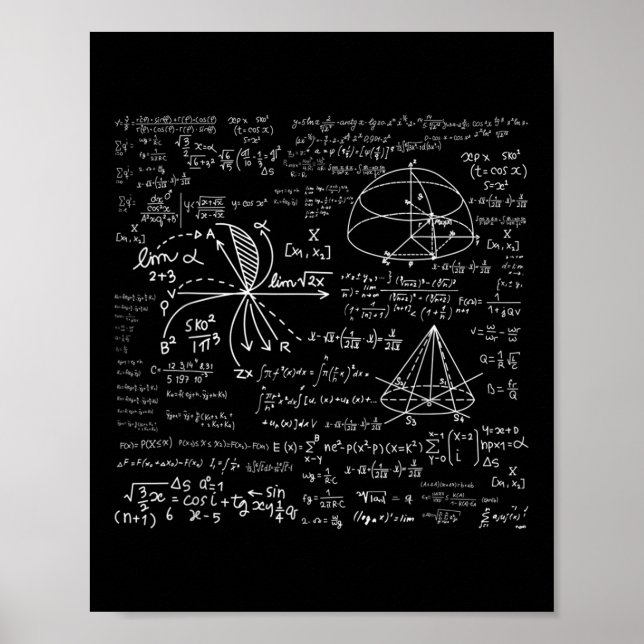 Funny Mathematics Quadratische Formel Mathematik P Poster (Vorne)
