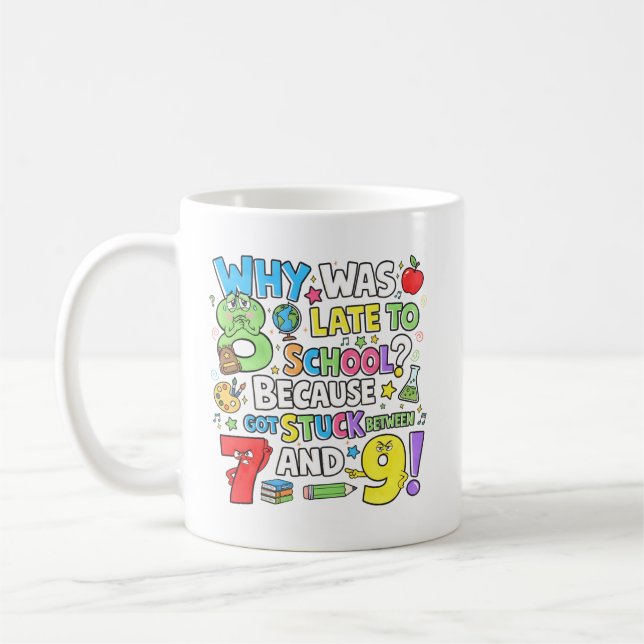 Funny Maths Numbers Joke Mug for School Kaffeetasse (Links)