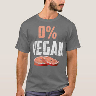 Funny Meat Eater 0 Vegan BBQ  T-Shirt