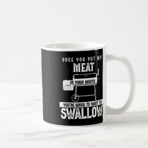 Funny Meat Smoke Grillen Party Grillen Rauchen Pig Kaffeetasse