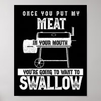 Funny Meat Smoke Grillen Party Grillen Rauchen Pig