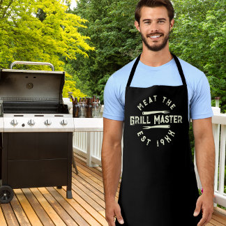 Funny Meat the Grill Master Schürze