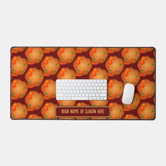Funny Meatballs - Man Food mit eigenem Slogan / Na Schreibtischunterlage (Tastatur & Maus)