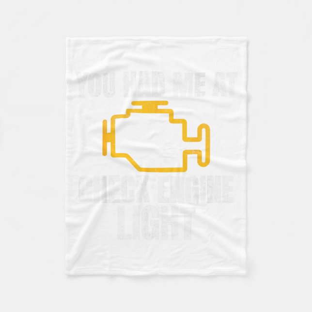 Funny Mechanic Check Engine Light Car Auto Repair  Fleecedecke (Vorderseite)