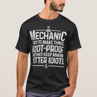 Funny Mechanic Design For Men Dad Car Garage Auto  T-Shirt