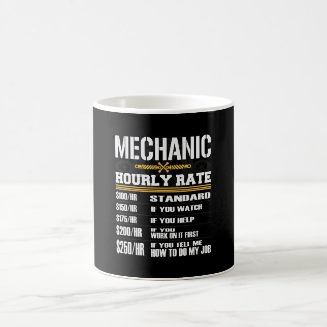 Funny Mechanic Stundensatz Kaffeetasse (Mittel)