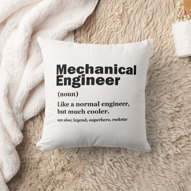 Funny Mechanical Engineer Definition Engineering Kissen (Decke)