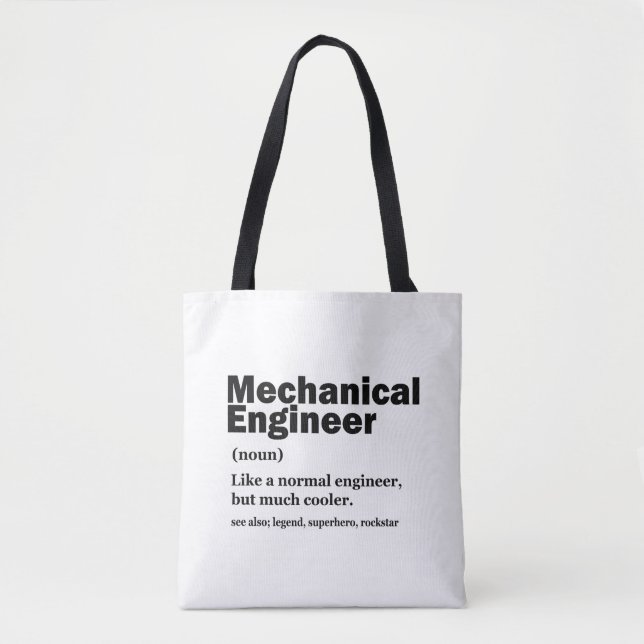 Funny Mechanical Engineer Definition Engineering Tasche (Vorderseite)