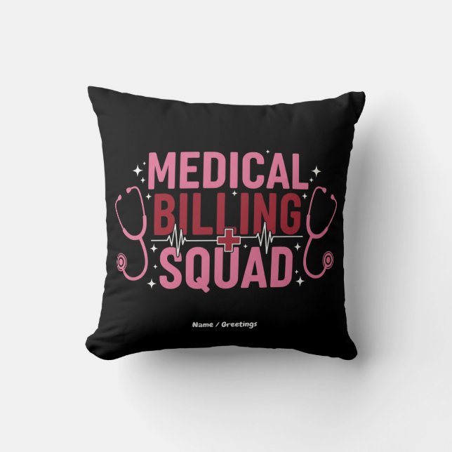 Funny Medical Billing Squad Proud Specialist Gift Kissen (Vorderseite)