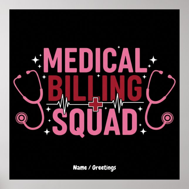 Funny Medical Billing Squad Proud Specialist Gift Poster (Vorne)