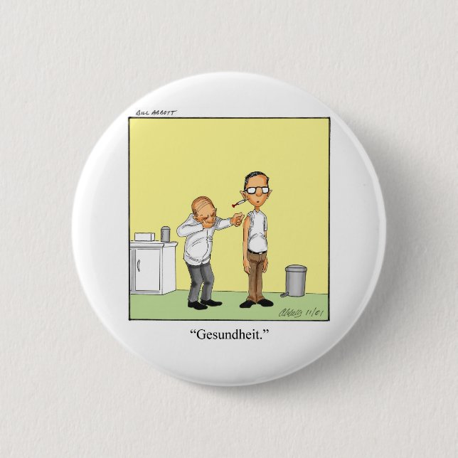 Funny Medical Cartoon Geschenk! Button (Vorderseite)