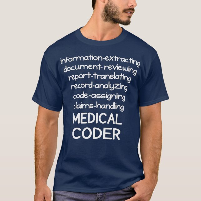 Funny Medical Coder Medical Coding Biller T-Shirt (Vorderseite)