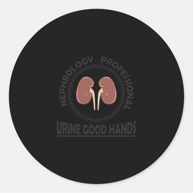 Funny Medical Health Nephrology Urin Niere puff Runder Aufkleber (Vorderseite)
