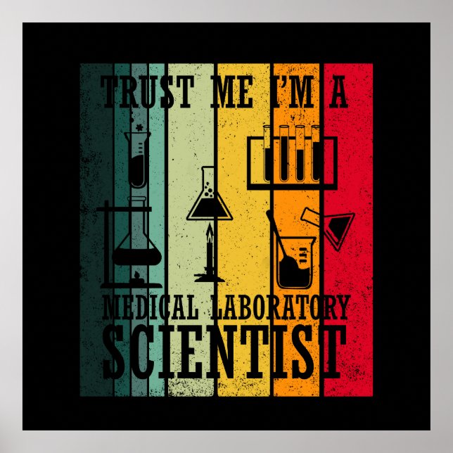 Funny Medical Labrador Tech Wissenschaftler Spaß Poster (Vorne)