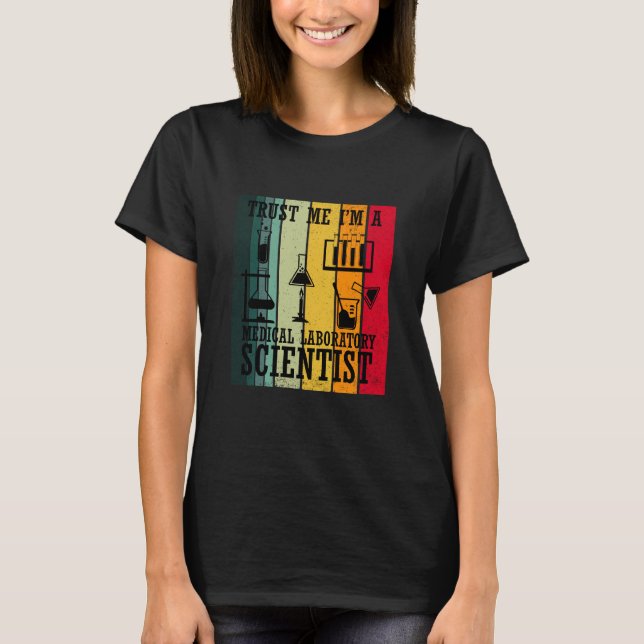 Funny Medical Labrador Tech Wissenschaftler Spaß T-Shirt (Vorderseite)