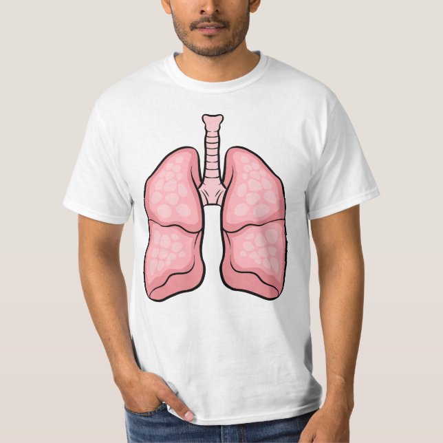 Funny Medical Science Anatomy Human Lungs T-Shirt (Vorderseite)