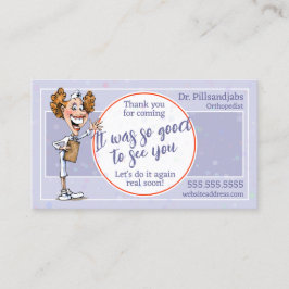 Funny Medical Termin Erinnerung Happy Nurse Visitenkarte
