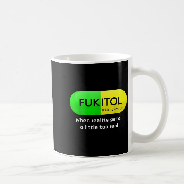 Funny Medication Gooditol Capsule Pharmacy Humor  Kaffeetasse (Rechts)
