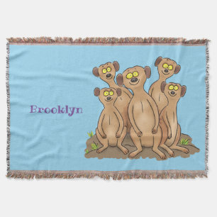 Funny meerkat Cartoon Illustration Decke