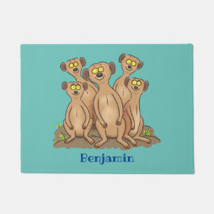 Funny meerkat Cartoon Illustration Fußmatte