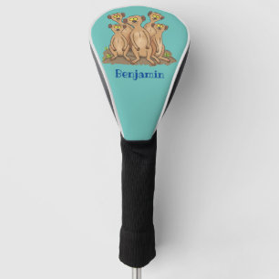 Funny meerkat Cartoon Illustration Golf Headcover