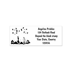 Funny meerkat Cartoon Illustration Gummistempel