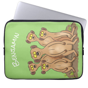 Funny meerkat Cartoon Illustration Laptopschutzhülle