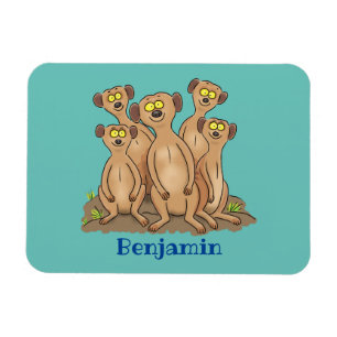 Funny meerkat Cartoon Illustration Magnet