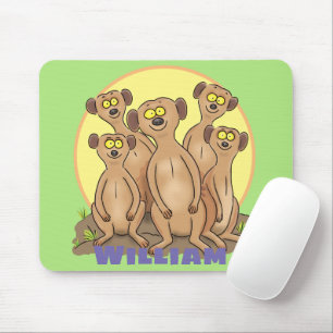 Funny meerkat Cartoon Illustration Mousepad