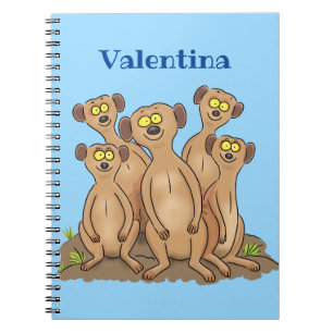 Funny meerkat Cartoon Illustration Notizblock