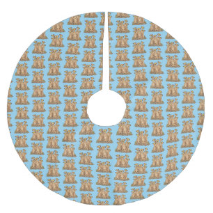 Funny meerkat Cartoon Illustration Polyester Weihnachtsbaumdecke
