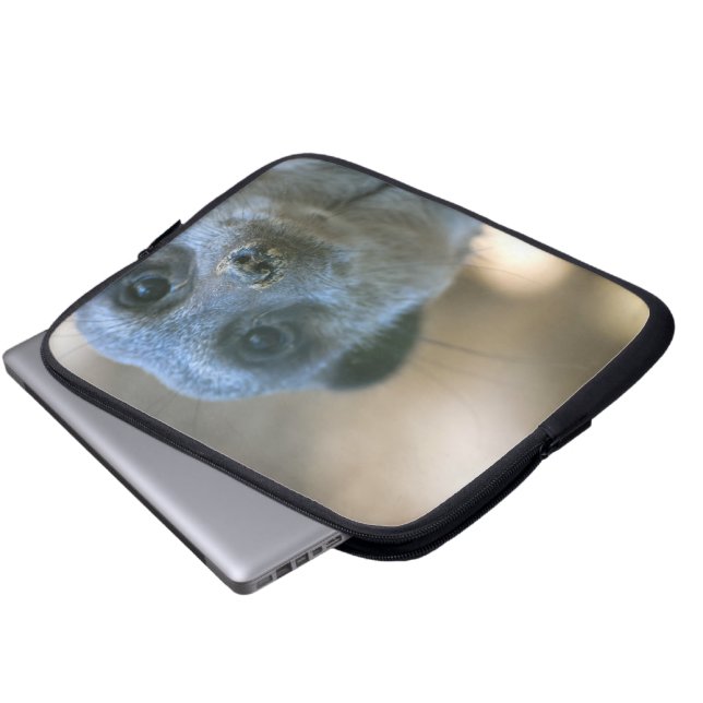 Funny Meerkat Laptopschutzhülle (Vorne Knopf)