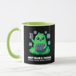Funny Meet Blob S. Torage Binary Background Tasse