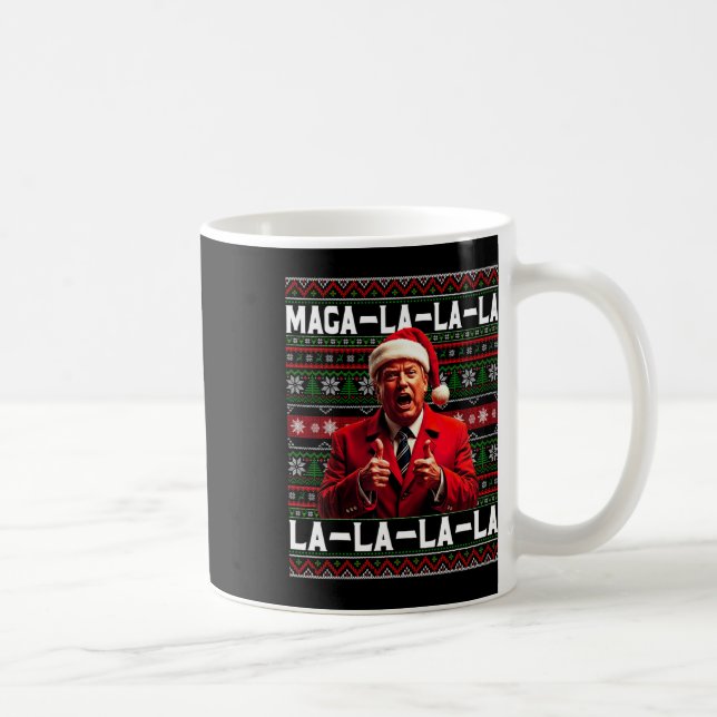 Funny Mega-la-la-Trump Weihnachtsmannmütze Ugly We Kaffeetasse (Rechts)