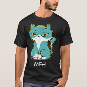 Funny Meh Cat für Cat Lovers  T-Shirt