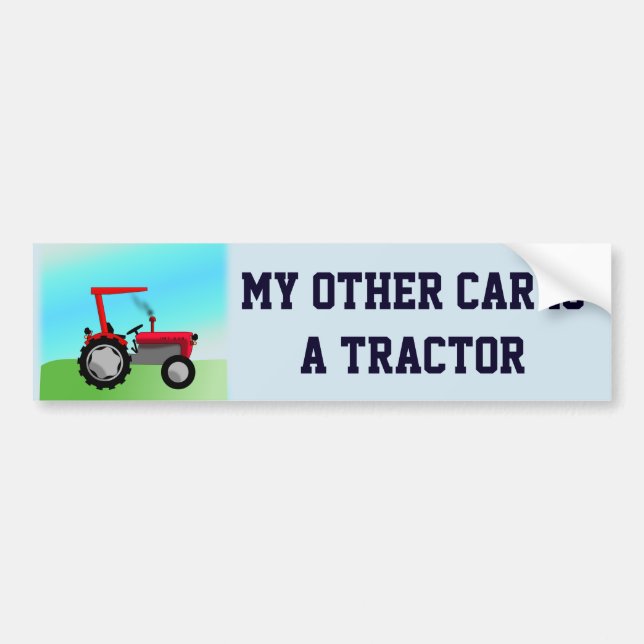 Funny "Mein anderes Auto ist ein Traktor" Autoaufkleber (Vorne)