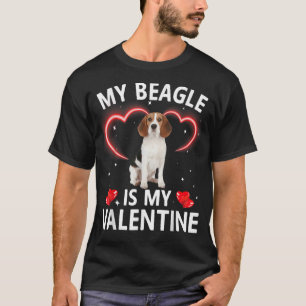 Funny mein Beagle ist mein Valentine Hund Welpe Lo T-Shirt