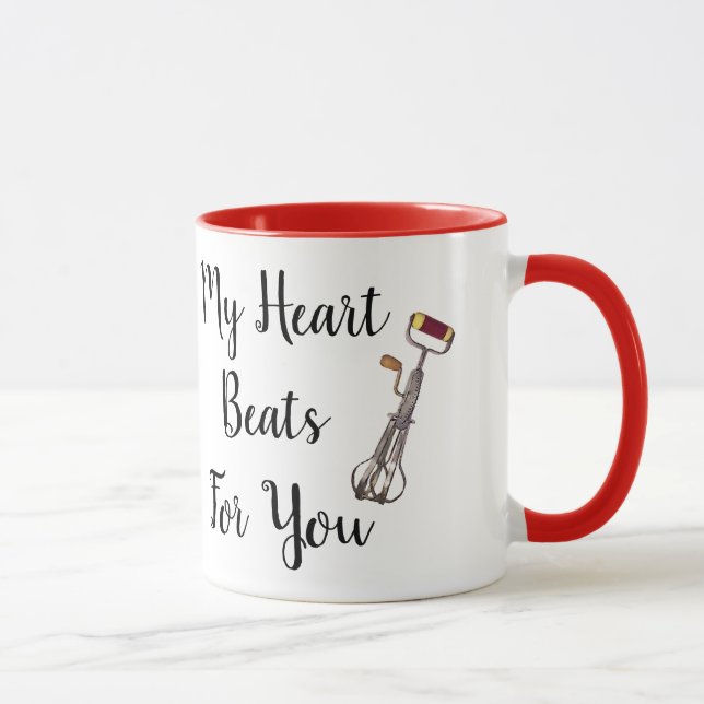 Funny mein Herz schlägt für dich Tasse (Rechts)