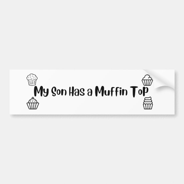 Funny mein Sohn hat einen Muffettop Autoaufkleber (Vorne)