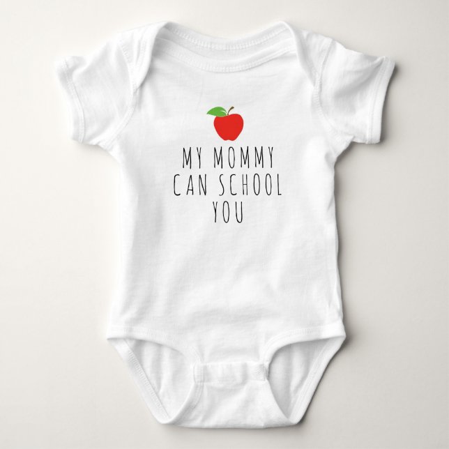 Funny | Meine Mama kann dich unterrichten Baby Strampler (Vorderseite)