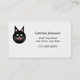 Funny Meining Cat Business Card Visitenkarte