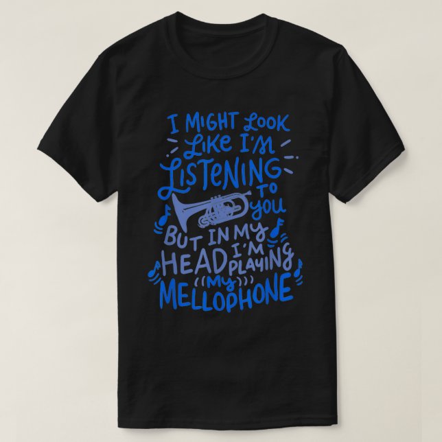 Funny Mellophone Player Marching Band Shirt Music (Design vorne)