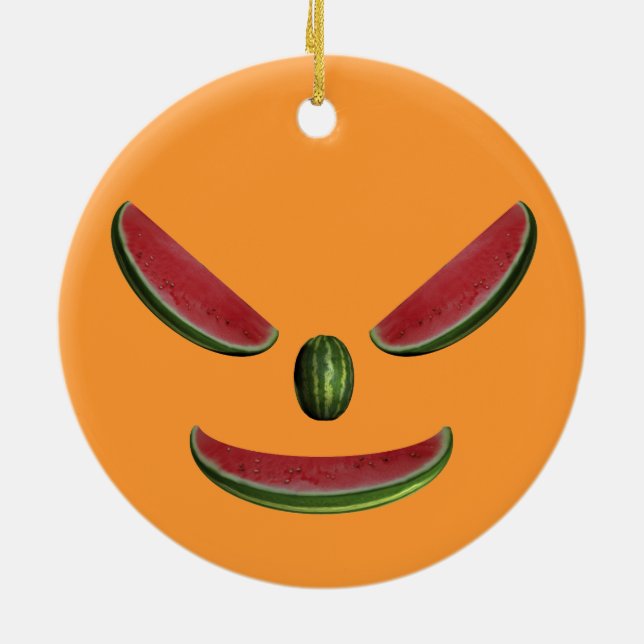 Funny Melon Face Keramikornament (Hinten)