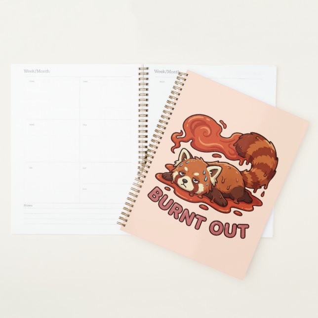 Funny Melting Red Panda Burnt Out Sticker | Cute  Planer (Anzeige)