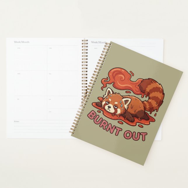 Funny Melting Red Panda Burnt Out Sticker | Cute  Planer (Anzeige)