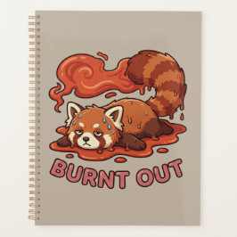 Funny Melting Red Panda Burnt Out Sticker | Cute  Planer