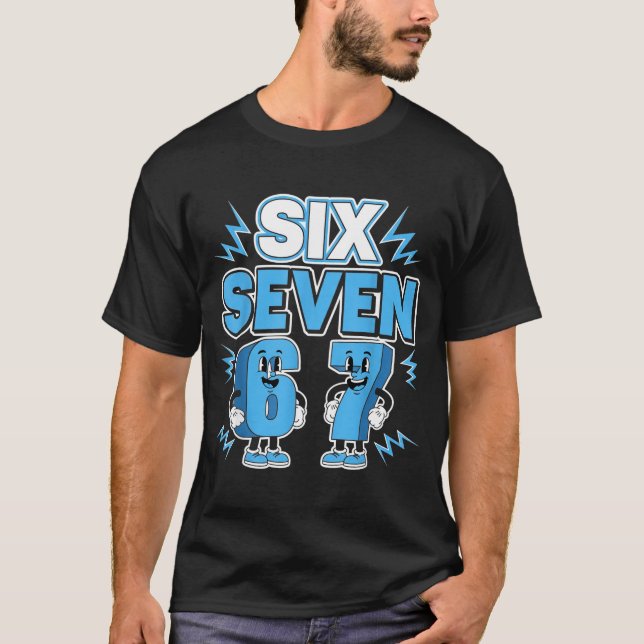 Funny Meme 67 Six Seven 6 7 Italian Brainrot Boys  T-Shirt (Vorderseite)